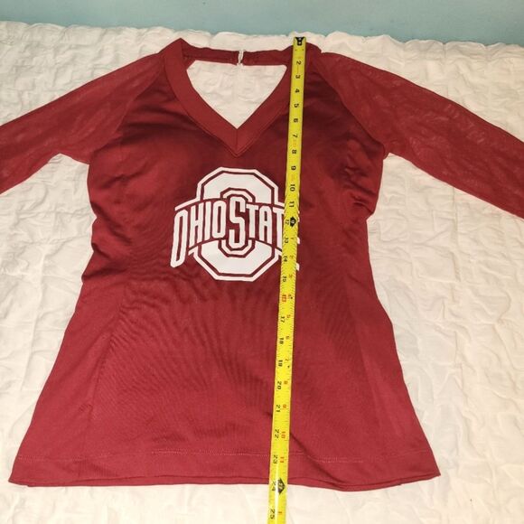 New Ohio State NFL Football V-Neck Long Sleeve Bra Top Medium - Picture 6 of 12